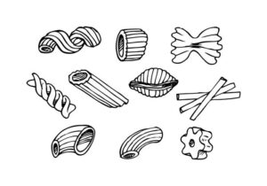 Différentes sortes de pâtes